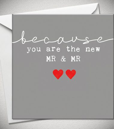 ...because you are the new MR & MR