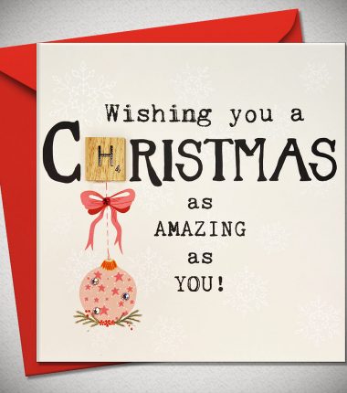 Wishing you a CHRISTMAS AS AMAZING AS YOU!