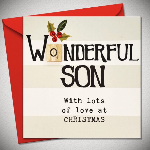 WONDERFUL SON. With lots of love at CHRISTMAS