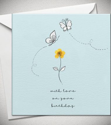 With love on your birthday (butterfly) - buttercup