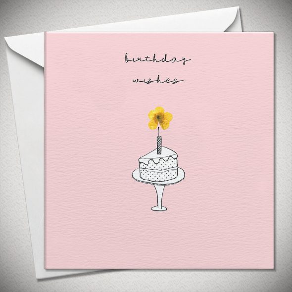 Birthday wishes (cake) - buttercup