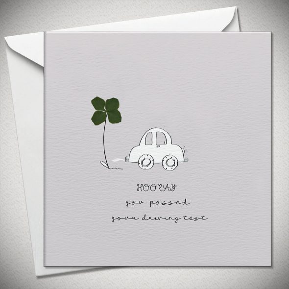 HOORAY you passed your driving test - 4 leaf clover
