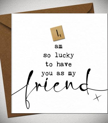I am so lucky to have a FRIEND like you