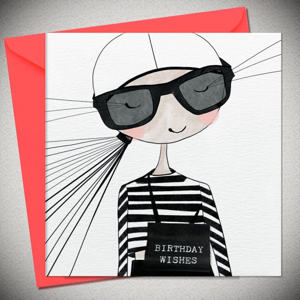BIRTHDAY WISHES - with woven label