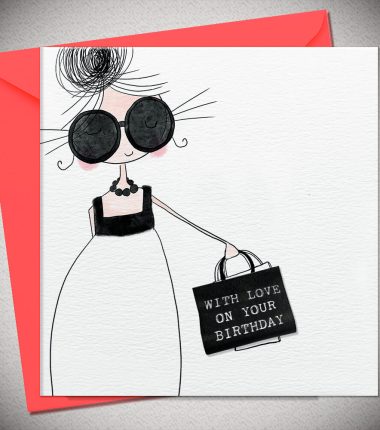 WITH LOVE ON YOUR BIRTHDAY- with woven label