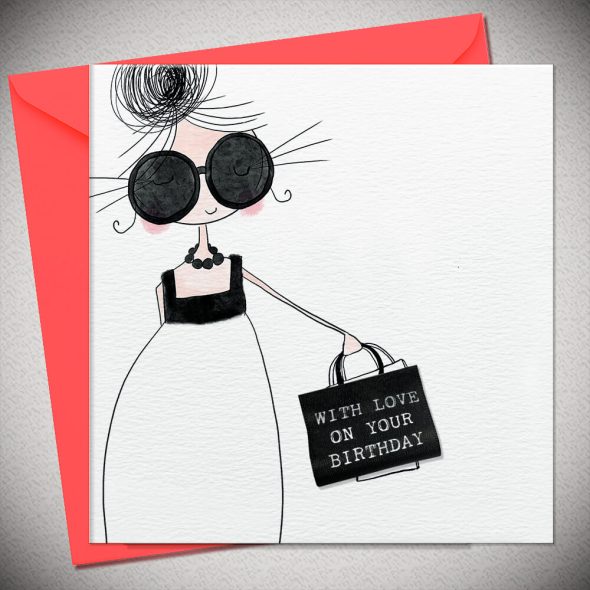 WITH LOVE ON YOUR BIRTHDAY- with woven label