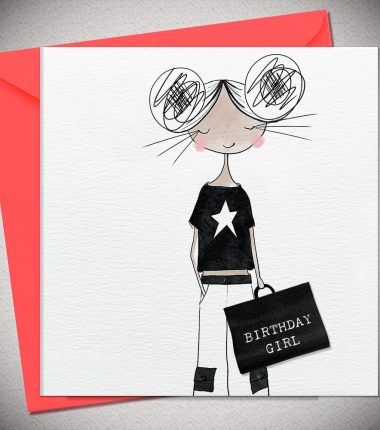 BIRTHDAY GIRL- with woven label