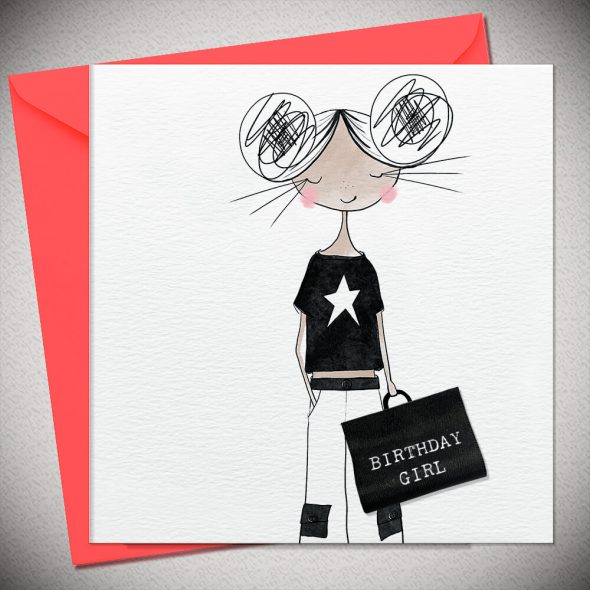 BIRTHDAY GIRL- with woven label