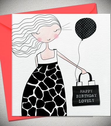 HAPPY BIRTHDAY LOVELY- with woven label
