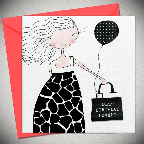 HAPPY BIRTHDAY LOVELY- with woven label