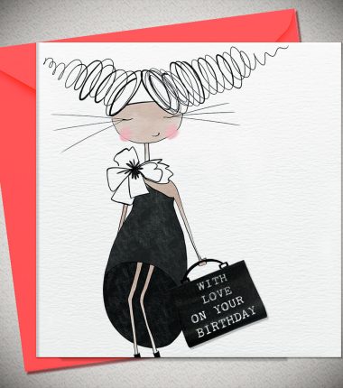 WITH LOVE ON YOUR BIRTHDAY- with woven label