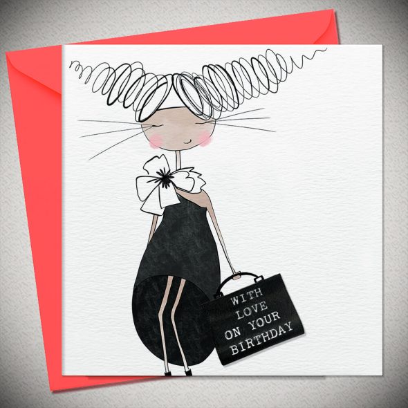 WITH LOVE ON YOUR BIRTHDAY- with woven label