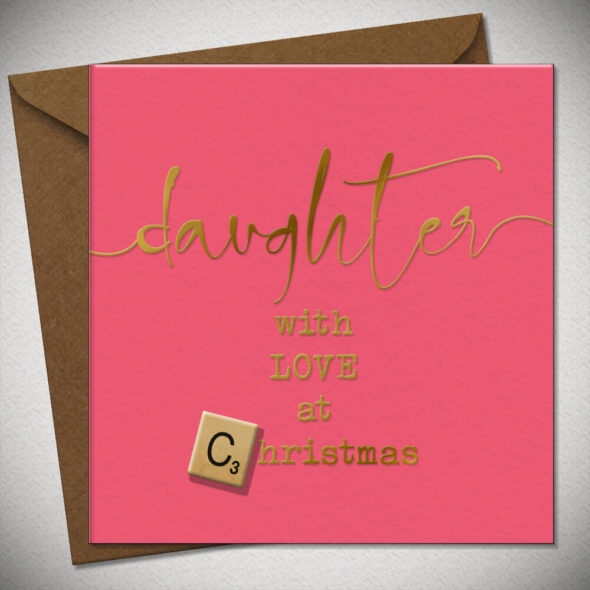 daughter with LOVE at Christmas