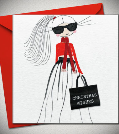 CHRISTMAS WISHES - with real woven label