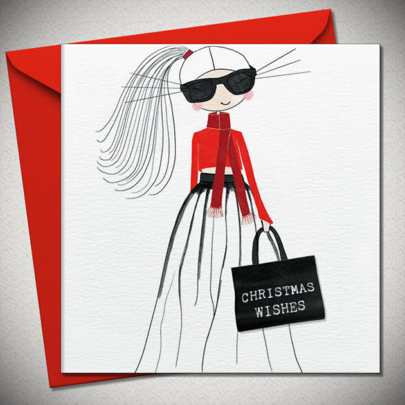 CHRISTMAS WISHES - with real woven label