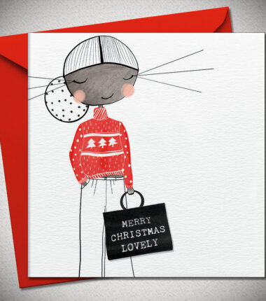 MERRY CHRISTMAS LOVELY - with real woven label