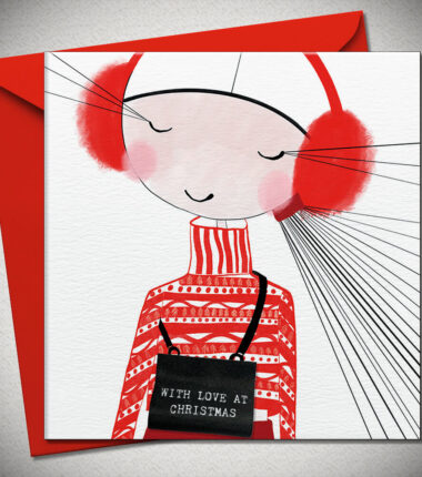 WITH LOVE AT CHRISTMAS - with real woven label