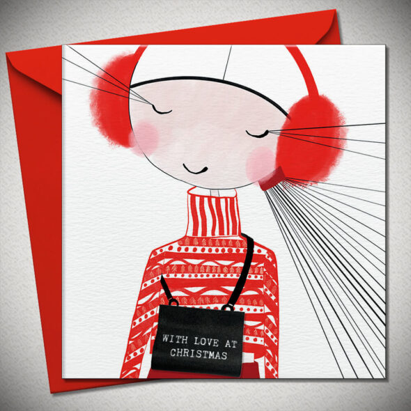 WITH LOVE AT CHRISTMAS - with real woven label