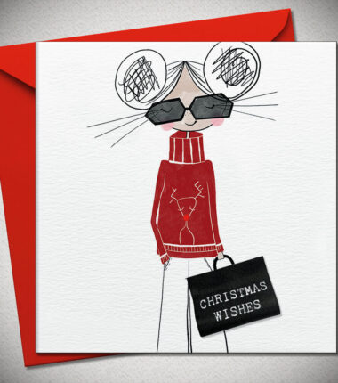 CHRISTMAS WISHES - with real woven label