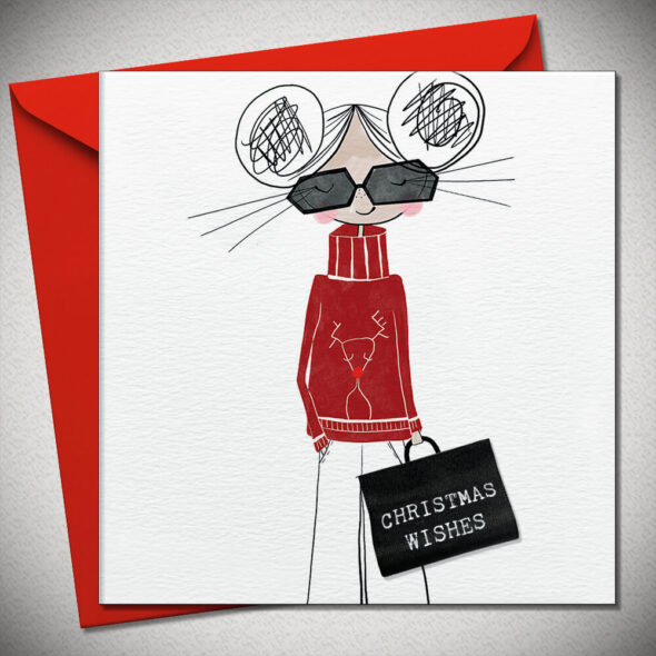 CHRISTMAS WISHES - with real woven label