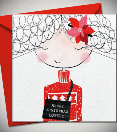 MERRY CHRISTMAS LOVELY - with real woven label