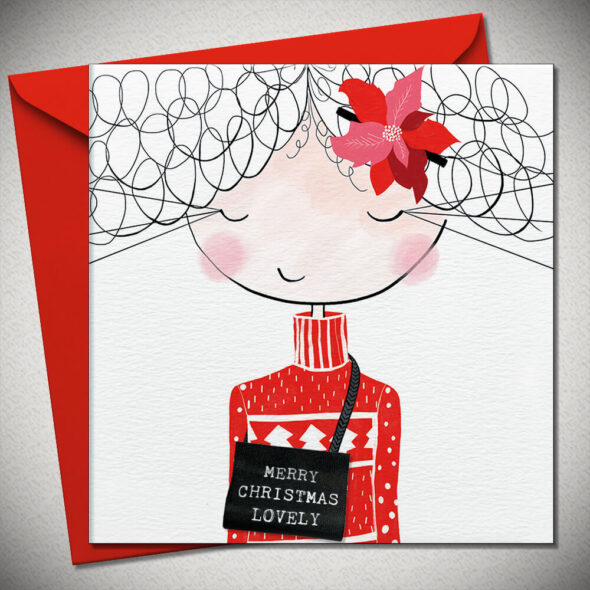 MERRY CHRISTMAS LOVELY - with real woven label