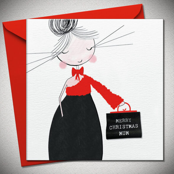 MERRY CHRISTMAS MUM - with real woven label