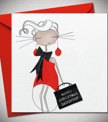 MERRY CHRISTMAS DAUGHTER - with real woven label